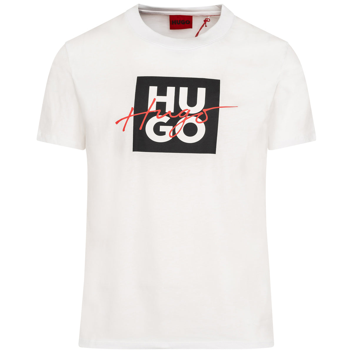 Load image into Gallery viewer, HUGO White Dalpaca Box Logo Tee
