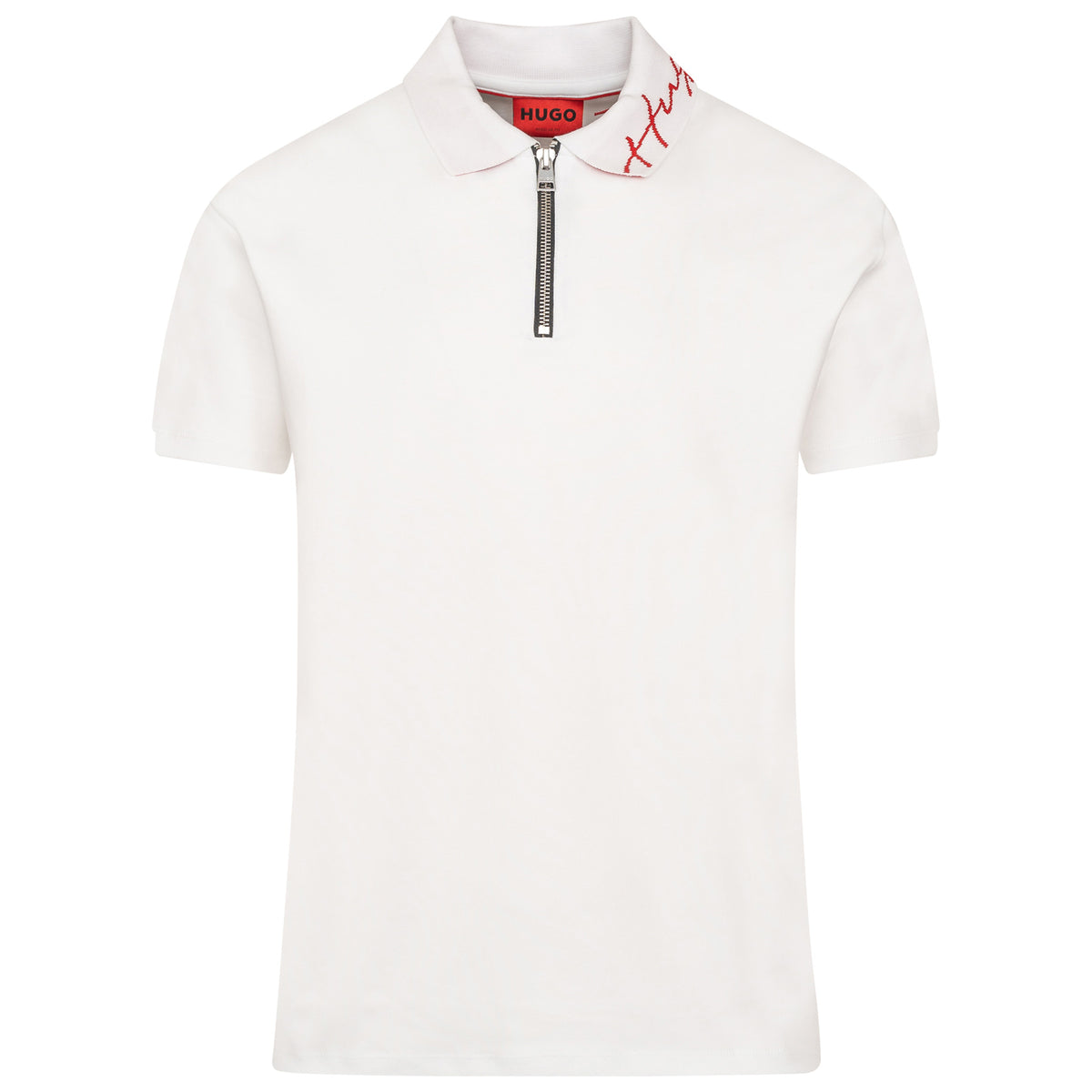 Load image into Gallery viewer, HUGO White Dolm Half Zip Polo
