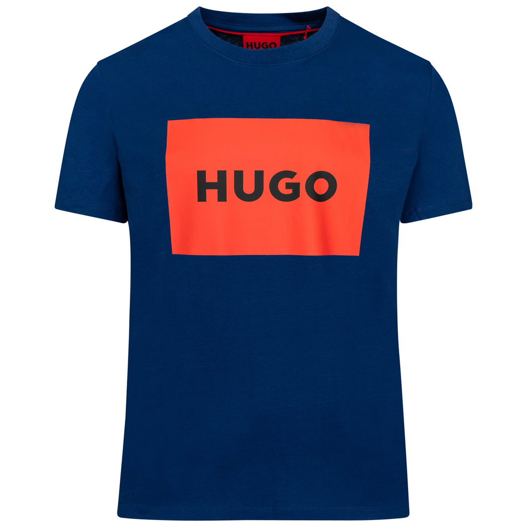 HUGO Blue Dulive 222 Box Logo Tee