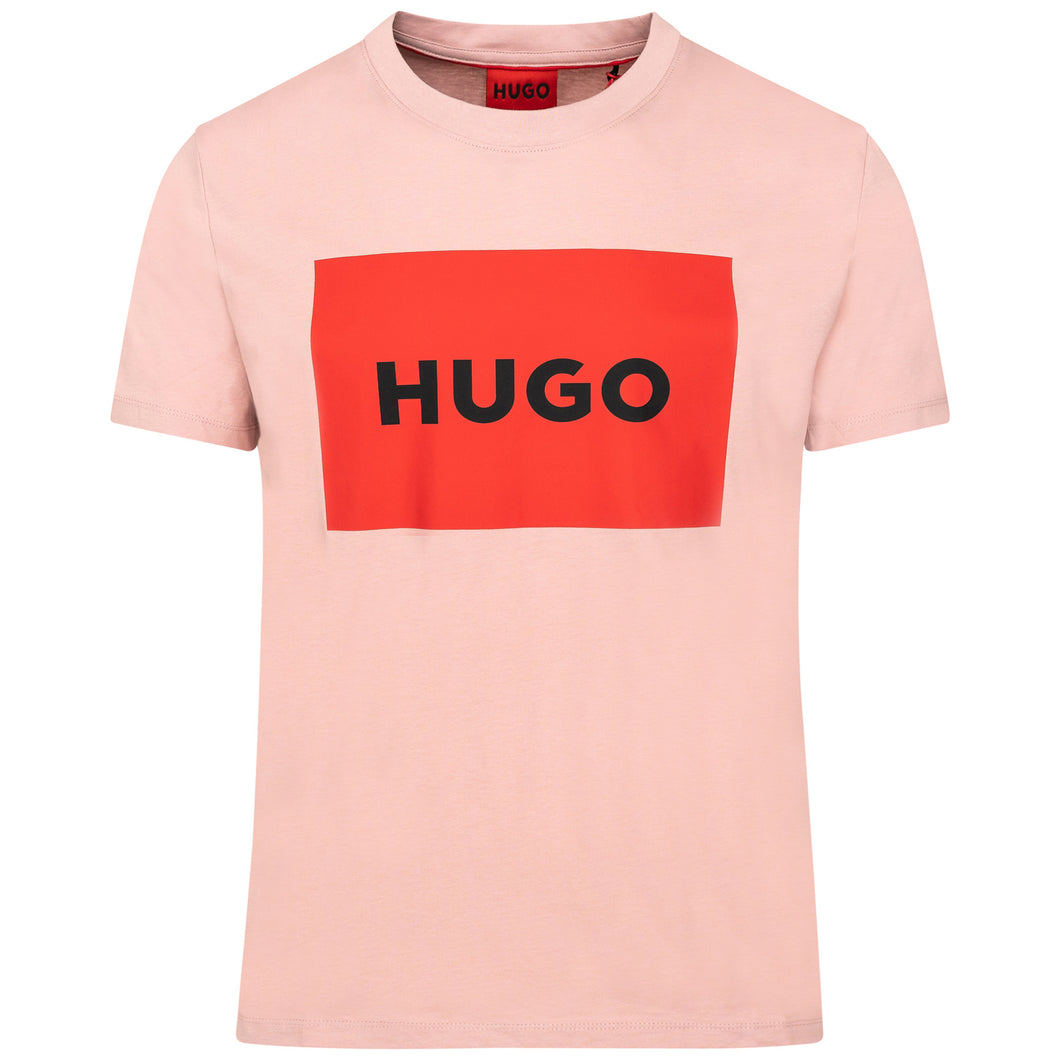 HUGO Pink Dulive 222 Box Logo Tee