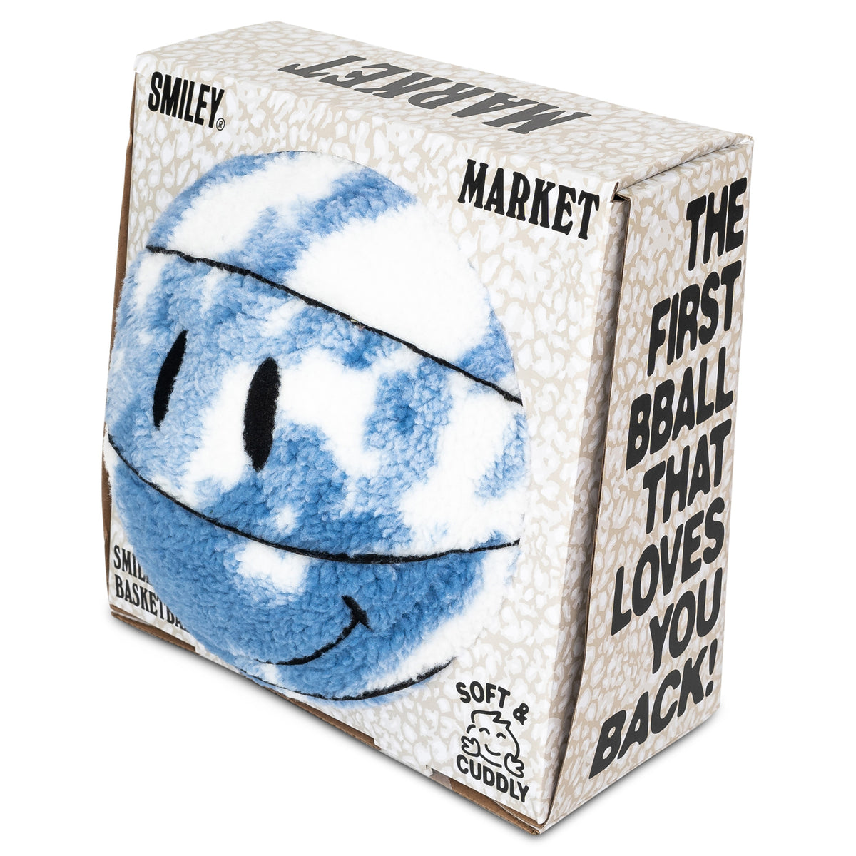 Load image into Gallery viewer, MARKET Blue Smiley In The Clouds Basketball
