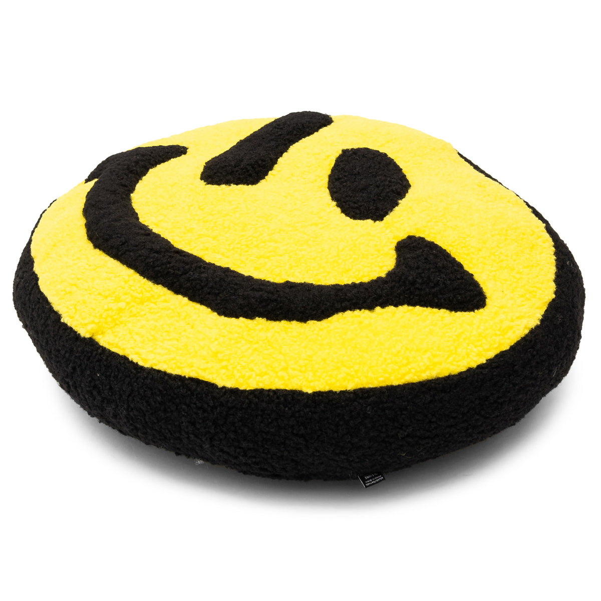 Load image into Gallery viewer, MARKET Yellow/Black Smiley Pillow
