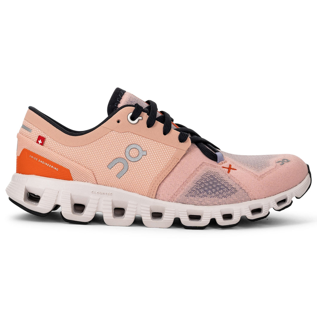 Womens On Running Rose/Sand Cloud X3 Trainer