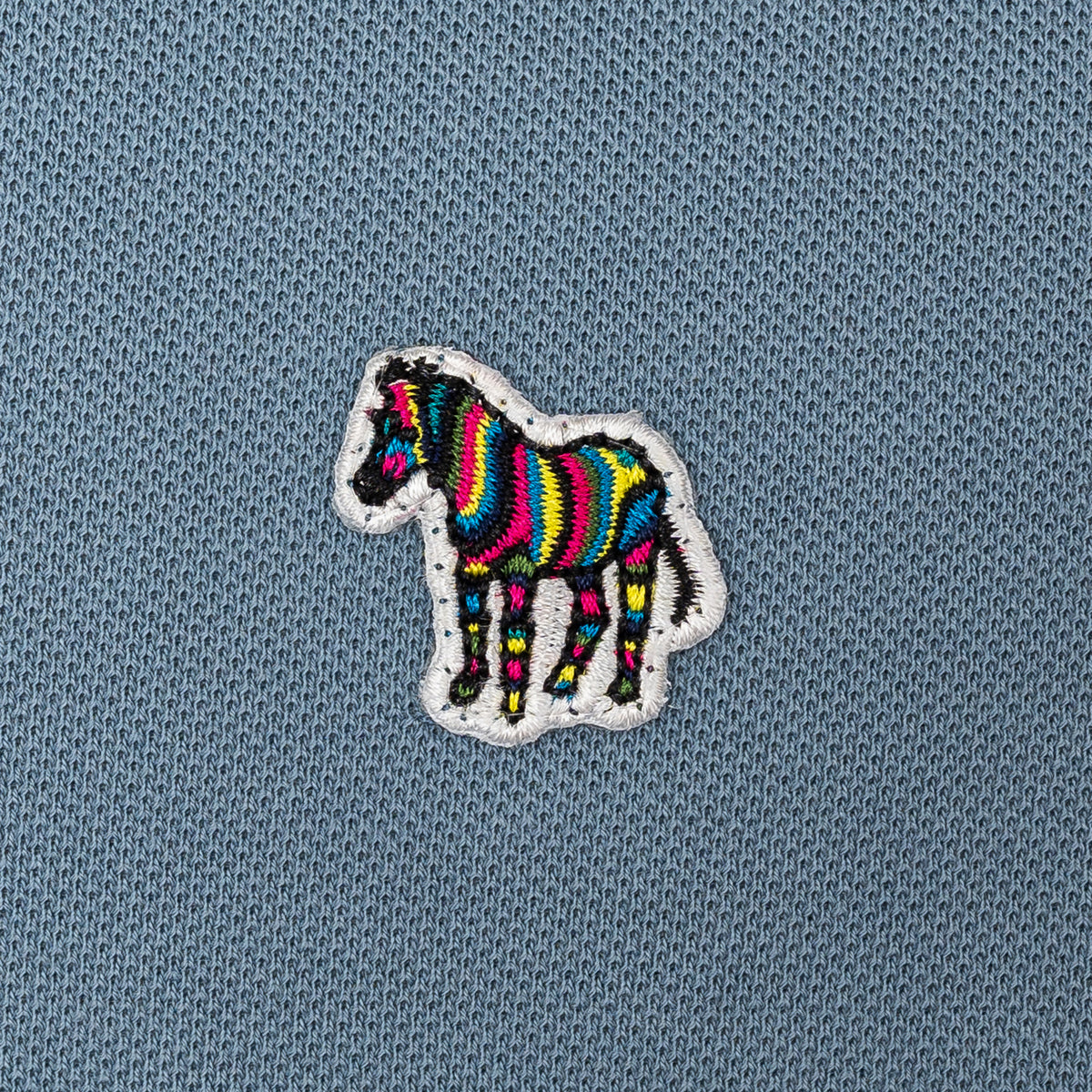 Load image into Gallery viewer, Paul Smith Greyish Blue Zebra Logo Polo
