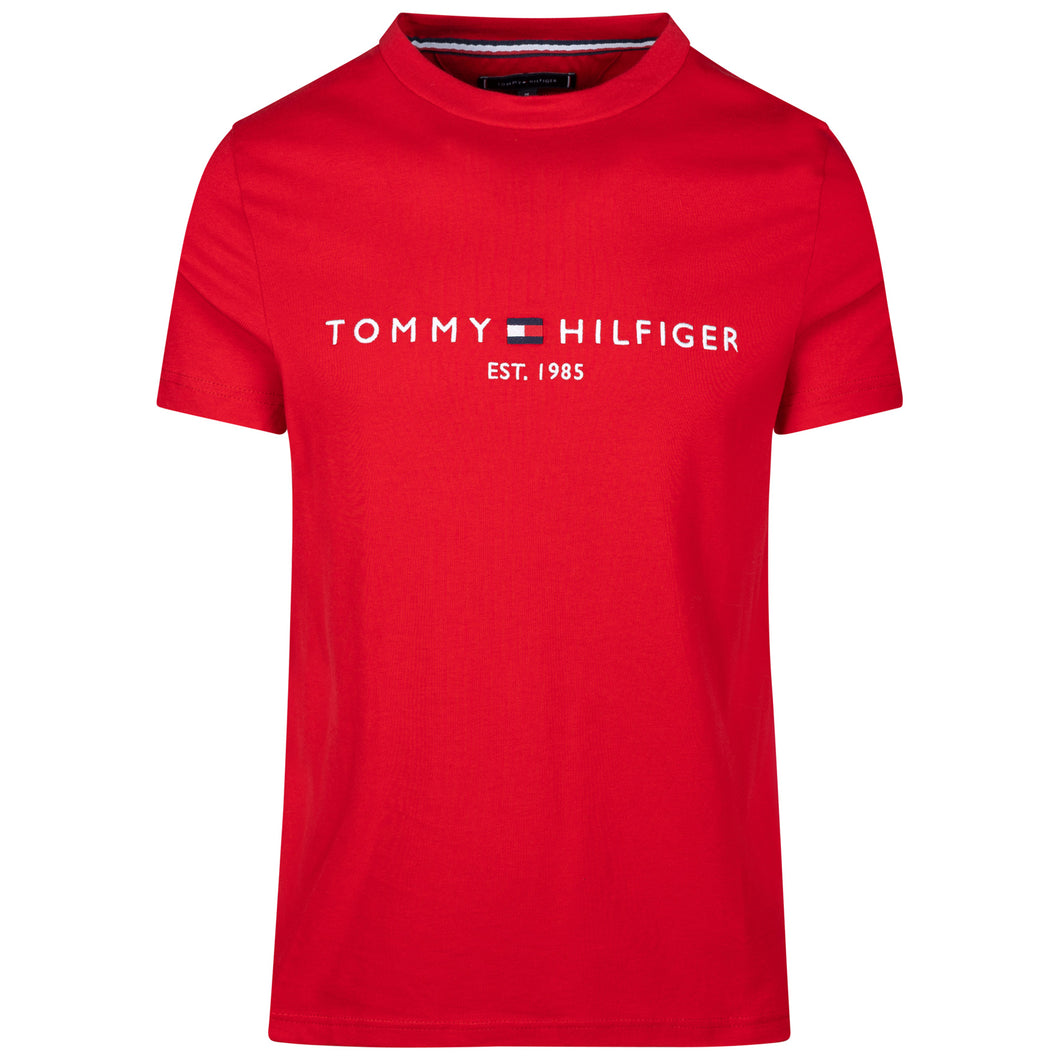 Tommy Hilfiger Primary Red Tommy Logo Tee