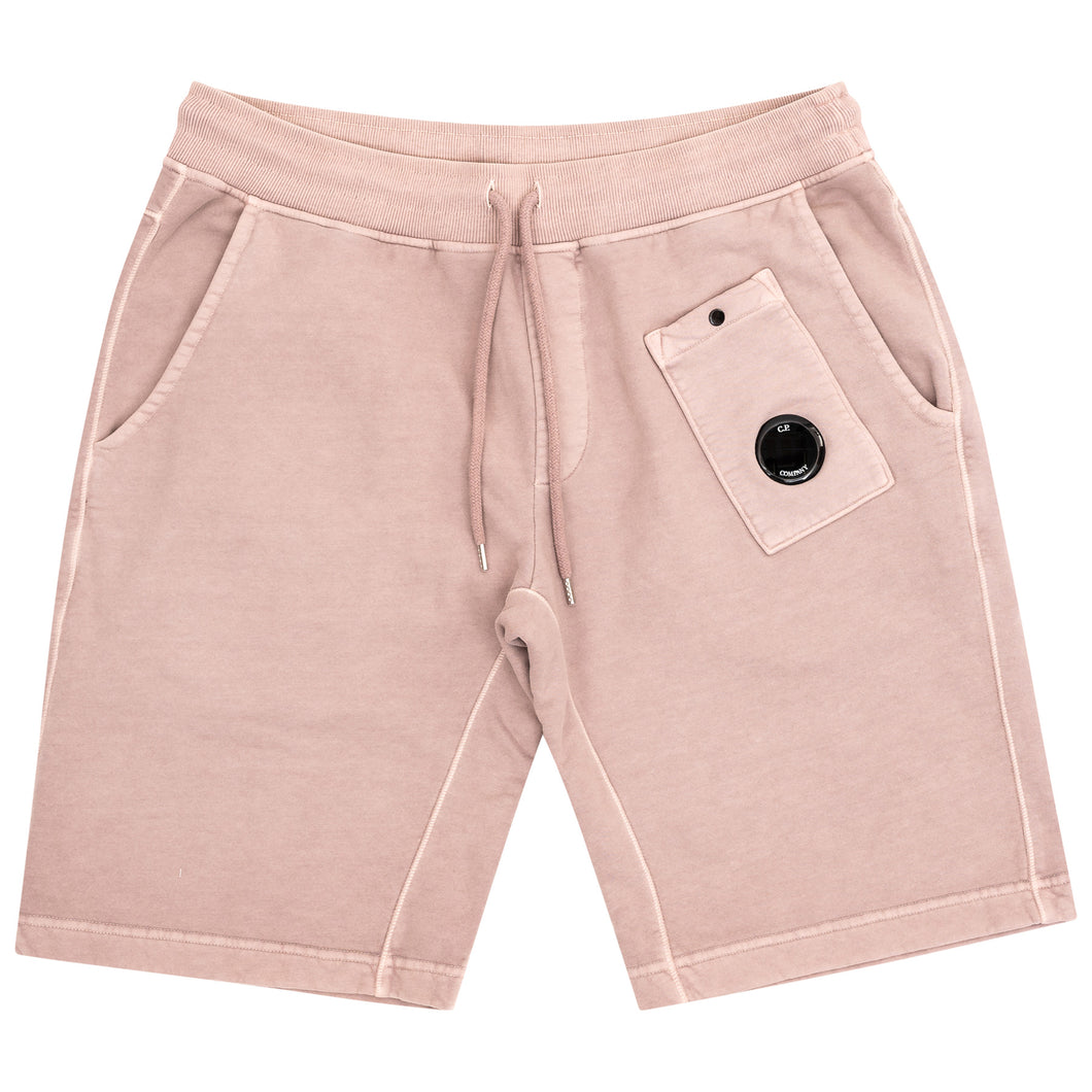 C.P. Company Bark Brushed & Emerized Diagonal Fleece Shorts