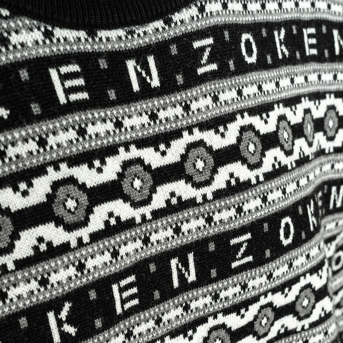 Load image into Gallery viewer, KENZO Black Jacquard Regular Knit Sweat
