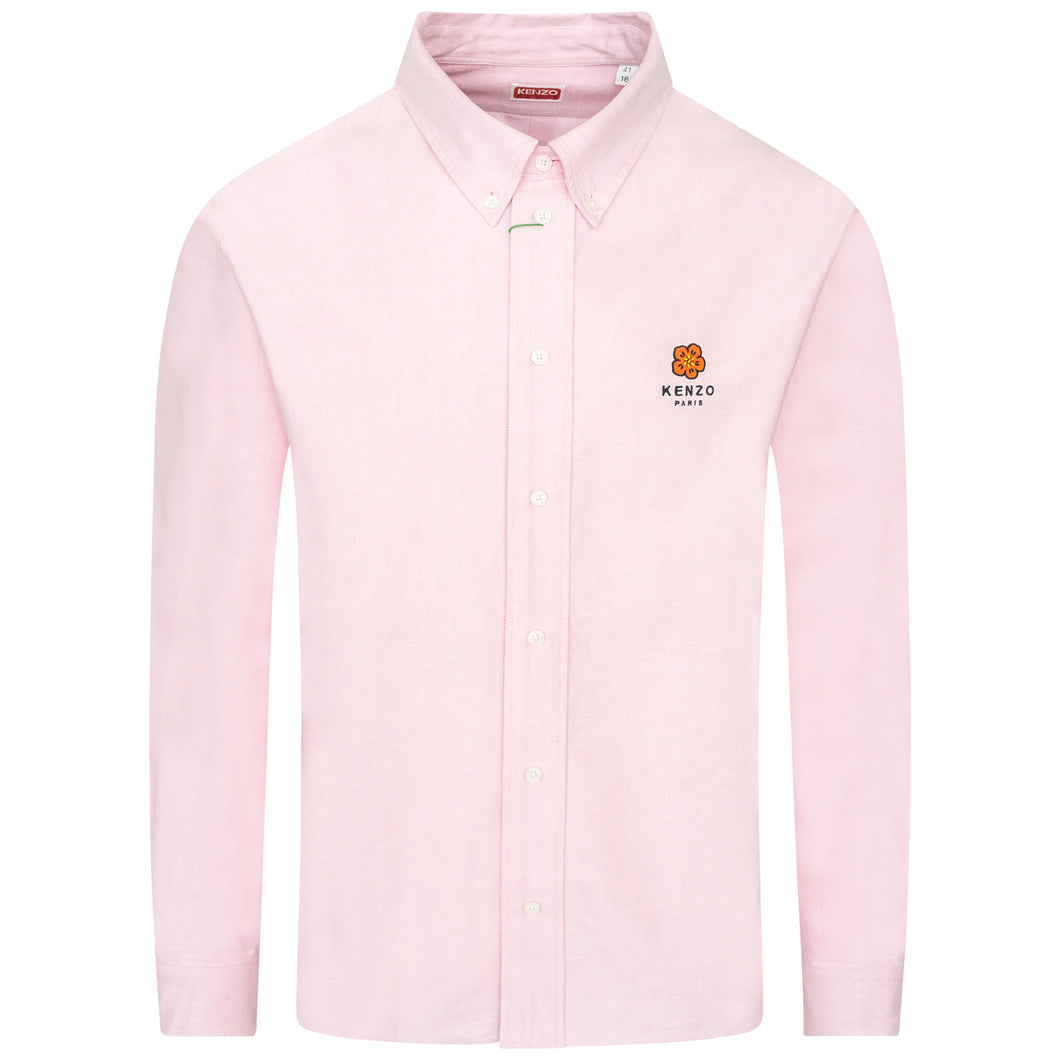 KENZO Pink Boke Flower Crest Oxford Shirt