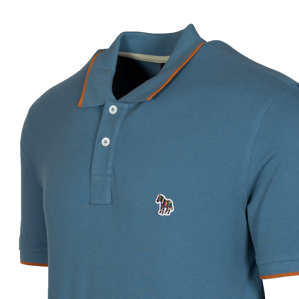 Load image into Gallery viewer, Paul Smith Light Blue Regular Fit Tipped Zebra Polo
