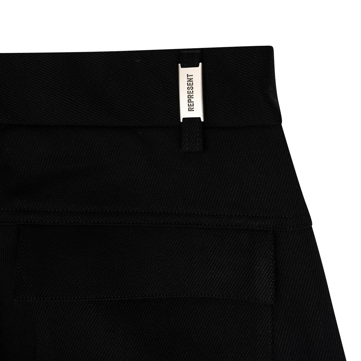 Load image into Gallery viewer, REPRESENT Black Split Pant Elastic Waistband
