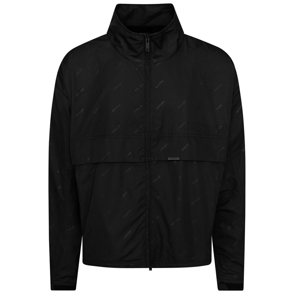 Load image into Gallery viewer, REPRESENT Black Allover Logo Track Jacket
