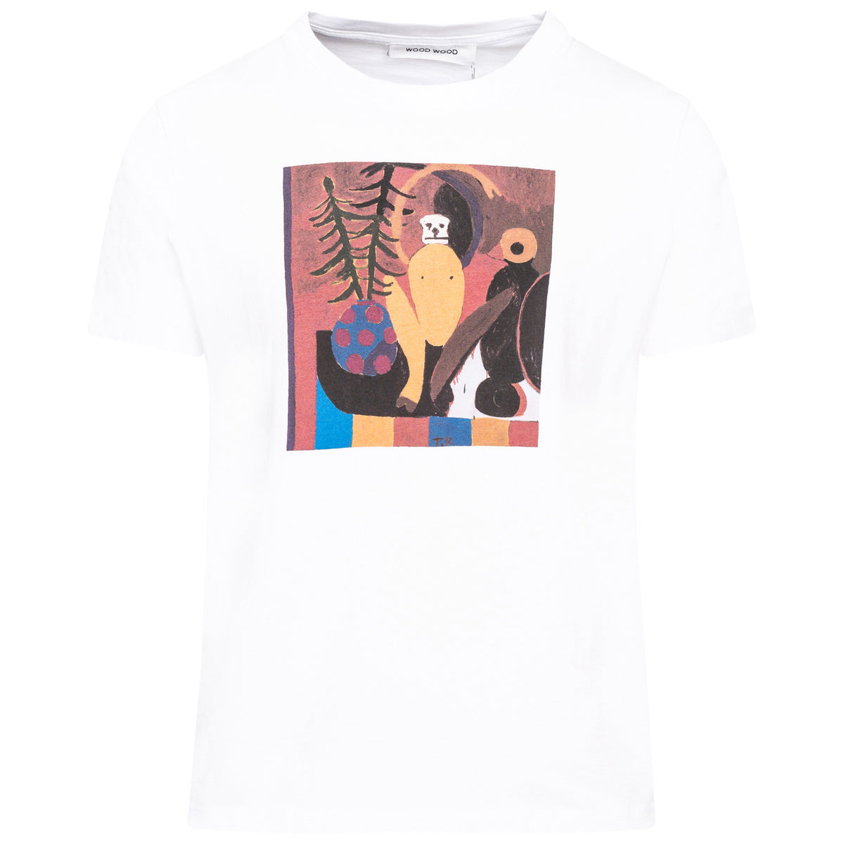 Load image into Gallery viewer, WOOD WOOD White Bobby Yellow Monkey Tee
