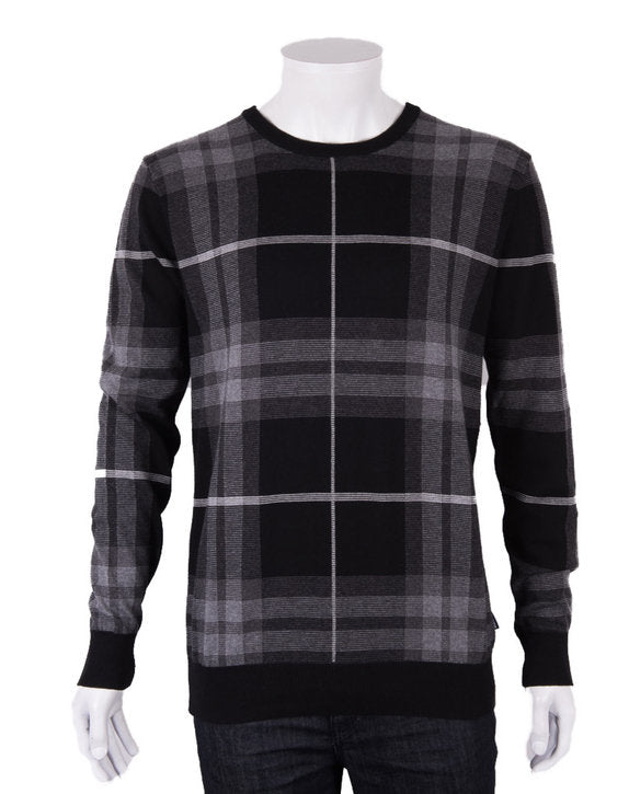 Load image into Gallery viewer, Barbour Graphite Tartan Jacquard Crew
