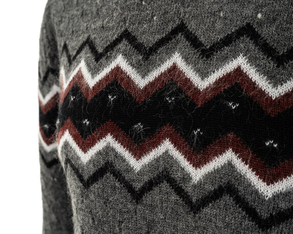 Load image into Gallery viewer, DSquared2 Grey Zig Zag Pattern Knit
