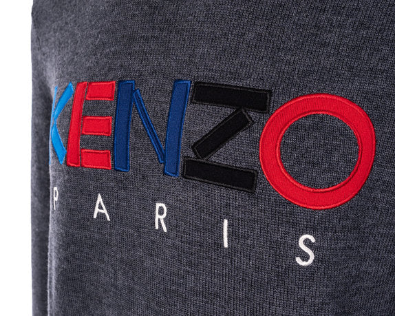 Load image into Gallery viewer, Kenzo Anthracite Kenzo Paris Crew Knit
